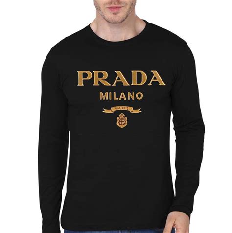 prada milano red t shirt|prada black shirt long sleeve.